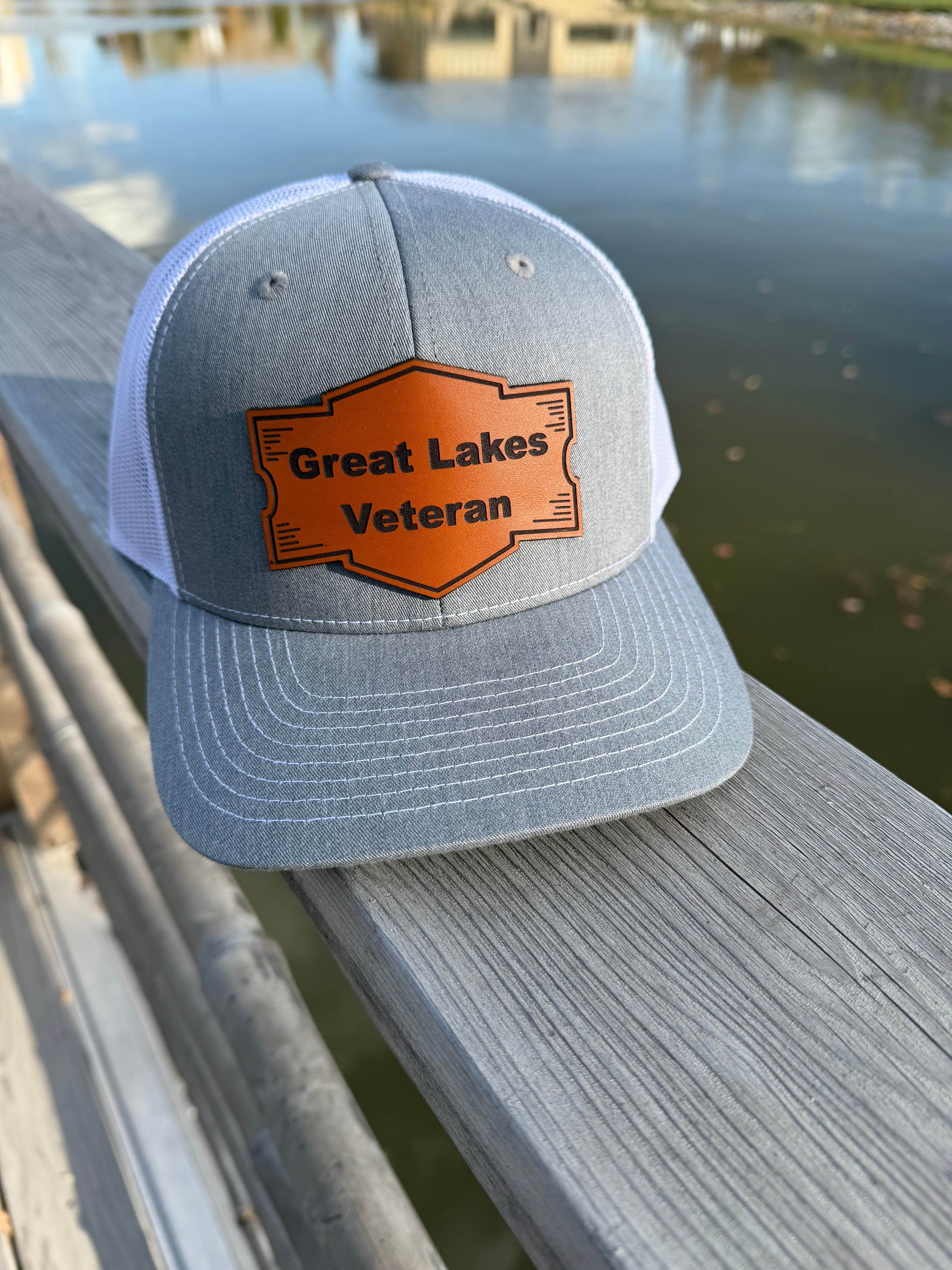 Great Lakes Veteran Leather Patch Hat | Richardson 112