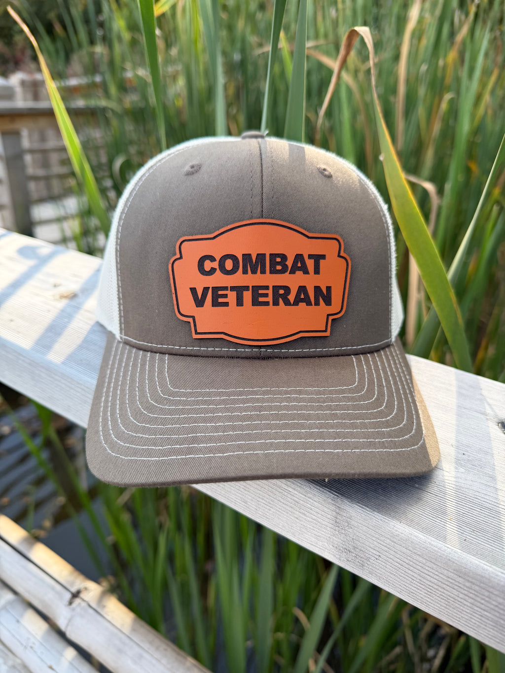 Combat Veteran Leather Patch Hat | Richardson 112
