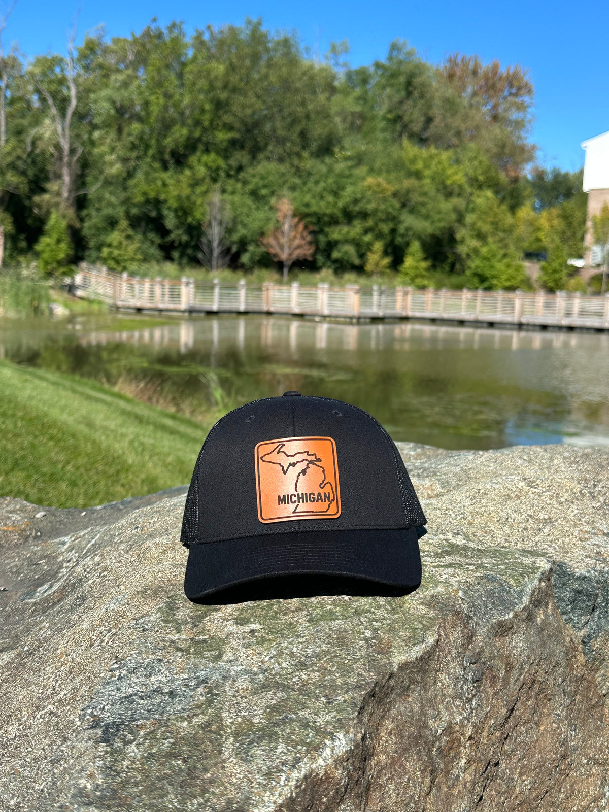 Michigan Veteran Dad Leather Patch Hat - Richardson 112 - Pick Your Patch